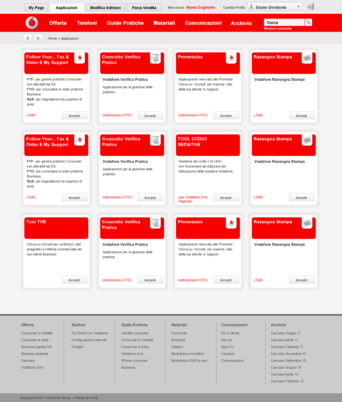 Vodafone - Applicazioni